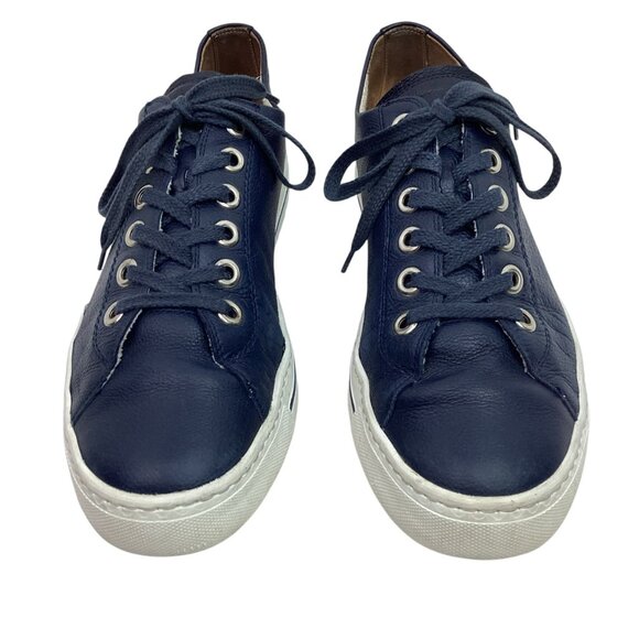 Paul Green Hadley Womens 11 Super Soft Leather Sneakers Low Top Navy - Picture 3 of 13